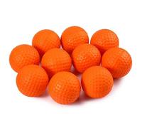 GIUPLOKID Pelota de Golf de Espuma, Pelotas de Golf Espuma, 10 Unidades PU Multicolor for práctica en Interiores y Exteriores(10 Pcs Orange)