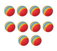 GIUPLOKID Pelota de Golf de Espuma, Pelotas De Golf Espuma Multicolor Paquete 10(Red 10Pcs)