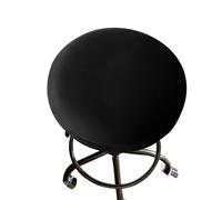 GIUPLOKID Protector de Asiento Redondo para Taburete, El Taburete de Bar Redondo Cubre 2 Multicolores 4 6 8 Piezas for un diámetro 9,8-13, Pulgadas(Black,Set of 2)