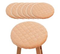 GIUPLOKID Protector de Asiento Redondo para Taburete, Fundas Redondas for taburetes Multicolor 10,2-12,6 Pulgadas de diámetro 2-8 Piezas(Orange,Set of 6)