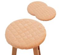 GIUPLOKID Protector de Asiento Redondo para Taburete, Fundas Redondas for taburetes Multicolor 10,2-12,6 Pulgadas de diámetro 2-8 Piezas(Orange,Set of 2)
