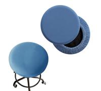 GIUPLOKID Protector de Asiento Redondo para Taburete, Fundas Taburete De Bar Redondo Multicolor 2 4 6 8 Piezas(Blue,Set of 8)