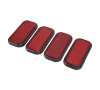 GIUPLOKID Reflectores para Postes de verja, Reflector Rectangular for Poste de Puerta 4 Piezas Multicolor(Red)