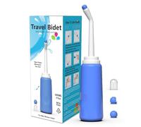 Giural Bidé portátil para viajes con dos boquillas, bidé de viaje de diseño ligero y compacto de 500 ml para el cuidado de la higiene personal, ideal para hombres, mujeres y bebés