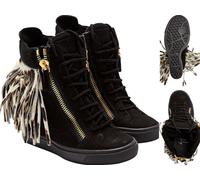 GIUSEPPE ZANOTTI Zapatillas De Cuña Con Flecos Lorenz HighTop 38,5