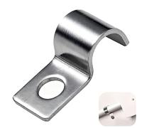 GIUSOBG 50 Pzs Piezas para Cables 10MM Pared Acero Inoxidable 304 Espesado Sujeta Cables Pared Abrazaderas Metalicas para Orificio Unico en Forma de U para Fijar, Alambres y Tubos