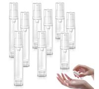 GIUSOBG 9 Piezas Presión Vacío Contenedor Bomba 5ml, 10ml, 15ml, Recipiente Cosmético, Travel Bottles, Botellas de Viaje Portátiles para loción, Desinfectantes y Cosméticos