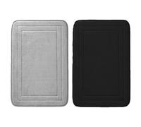 GIUSOBG Alfombra Baño Antideslizante 60 * 40CM Antideslizante Negro Alfombra Absorbente Alfombrilla Súper Absorbente Ducha Alfombrilla baño Lavable a Máquina para Salón,Aseo