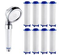 GIUSOBG Cabezal de Ducha Filtro 8 Piezas 73 * 23 mm Filtro de Algodón Núcleo General Algodón PP Filtrar de Ducha,Adecuado para Cabezal Duche para Filtrar Impurezas