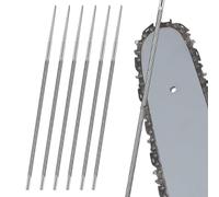 GIUSOBG Lima Afilar Motosierra Manual, 6 Piezas Limas Redondas de 4 mm, Afilador Cadena Motosierra, Afilador Motosierra para Cadena de Motosierra Eléctrica, Leñador y Jardín Trabajador