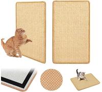 GIUSOBG Rascador para Gatos 2 Piezas 50x25 CM Alfombra Rascador para Gatos de Sisal Sofa Resistente al DesgasteAutoadhesivo Cuerda Sisal Natural para Proteger Muebles Sofás