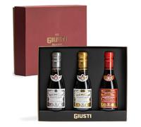 Giusti - Set de regalo Trio - Vinagre Balsámico de Módena 1 Medalla de Plata, 2 y 3 Medallas de Oro - 3 x 100ml