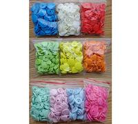 GIVBRO 150 botones a presión T5 en forma de corazón, cierres de plástico para manualidades, pañales, baberos, colores mezclados