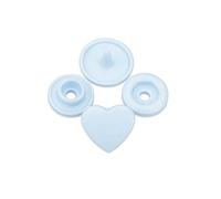 GIVBRO 30pcs en forma de corazón T5 botones a presión sujetadores de plástico pernos prisioneros accesorios para bricolaje manualidades pañales baberos haciendo azul claro
