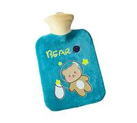 GIVBRO Botella de agua caliente calentador de manos con osos patrón de felpa cubierta de tela para cumpleaños, Navidad, Año Nuevo, regalo (#B)