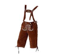 GIVBRO Oktoberfest Disfraz Lederhosen Pantalones tradicionales de cerveza bávara, trajes de vestir para hombres, Halloween, taberna, juego de rol marrón, M