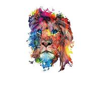 GIVBRO Parche termoadhesivo para planchar con diseño de león, parche de transferencia de calor para camiseta (#A) - 1 pieza