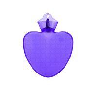 GIVBRO Superficie lisa de la forma del corazón de la botella de agua caliente del PVC de la botella de agua caliente ambos lados 1000ml