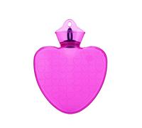 GIVBRO Superficie lisa de la forma del corazón de la botella de agua caliente del PVC de la botella de agua caliente ambos lados 1000ml