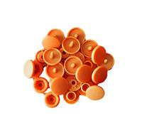GIVBRO T5 Botones a presión de plástico para manualidades, pañales, baberos hechos a mano, naranja, 100 unidades