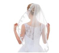 GIVBRO Velo de novia largo encaje bordado velos de novia tul con peine accesorios para despedida de soltera fiesta de Halloween vestido blanco