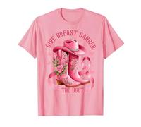 Give Breast Cancer The Boot Cowgirl Cancer Awareness Ribbon Camiseta