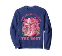 Give Breast Cancer The Boot Cowgirl Cancer Awareness Ribbon Sudadera