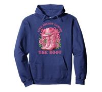 Give Breast Cancer The Boot Cowgirl Cancer Awareness Ribbon Sudadera con Capucha