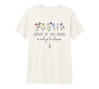 Give it to God and Go to Sleep Sign Saying Christian Faith Camiseta Premium