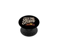 Give Jesus In The Morning Christian Faith PopSockets PopGrip Adhesivo