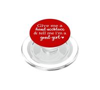 Give Me a Hand Necklace and Tell Me I'm a Good Girl Book Red PopSockets PopGrip para MagSafe