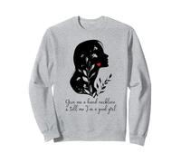Give Me a Hand Necklace and Tell Me I'm a Good Girl Smutt Sudadera