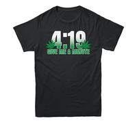 Give Me A Minute 420 Pot Head Stoner Smoker Kush Weed Funny Men's T-Shirt Black L