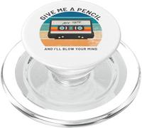 Give Me A Pencil Funny Gen X Cassette Mixtape Cinta de Regalo PopSockets PopGrip para MagSafe