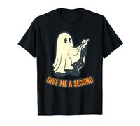 Give Me A Second Ghost Puns Spooky Halloween Humor Temporada Camiseta