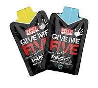 GIVE ME FIVE: Gel energético con 5 fuentes de carbohidratos y sodio. Sin gluten. Sabor Ice. Formato de 50 ml.