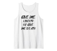 Give Me Liberty or Give Me Death con Fuente Negra Vintage Camiseta sin Mangas