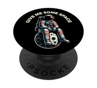 Give Me Some Space Astronauta Sentado en la Luna Retro PopSockets PopGrip Adhesivo