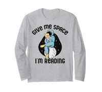 Give ME Space I'm Reading Meme de Lector de Libros sobre astronautas para niños Manga Larga