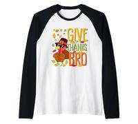 Give Thanks Bro | Funny Turkey Thanksgiving Men Boys Kids Camiseta Manga Raglan