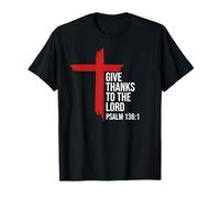 Give Thanks to The Lord Bible Verse Christian Psalm 136:1 Camiseta
