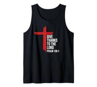 Give Thanks to The Lord Bible Verse Christian Psalm 136:1 Camiseta sin Mangas