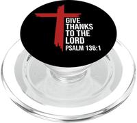 Give Thanks to The Lord Bible Verse Christian Psalm 136:1 PopSockets PopGrip para MagSafe