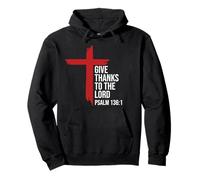 Give Thanks to The Lord Bible Verse Christian Psalm 136:1 Sudadera con Capucha