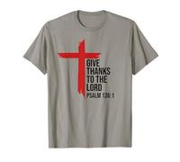 Give Thanks to The Lord Bible Verse Psalm 136:1 Christian Camiseta