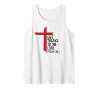 Give Thanks to The Lord Bible Verse Psalm 136:1 Christian Camiseta sin Mangas