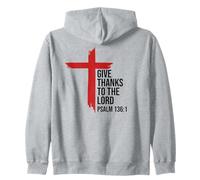 Give Thanks to The Lord Bible Verse Psalm 136:1 Christian Sudadera con Capucha