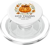 Give Thanks to The Lord Psalm 136:1 Pumpkin Wreath PopSockets PopGrip para MagSafe