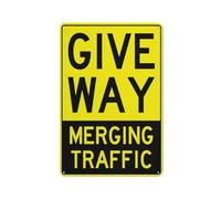 Give Way - Señal de tráfico de fusión, señales de seguridad, para exteriores, 12 x 8 pulgadas, señal para el hogar, negocios, alerta de entrada