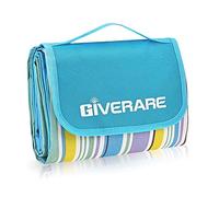 GIVERARE Manta de Playa de Picnic, XL sin Arena, Impermeable, para Acampar al Aire Libre, tapete Familiar Oxford de Secado rápido, tapete de Picnic portátil Extragrande para Viajes, Senderismo,